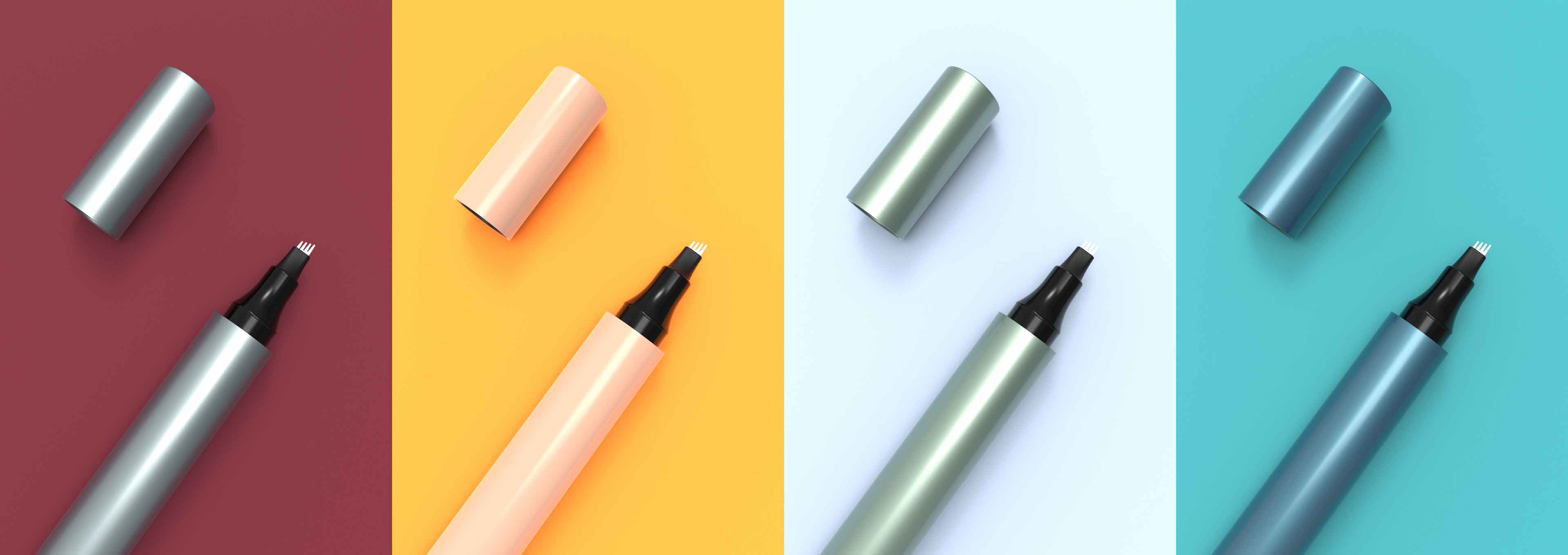 Diga adeus a uma pilha de ferramentas de maquiagem! Este lápis de sobrancelha de ponta dupla e pincel de contorno permitem que até mesmo os iniciantes obtenham sobrancelhas naturalmente definidas.